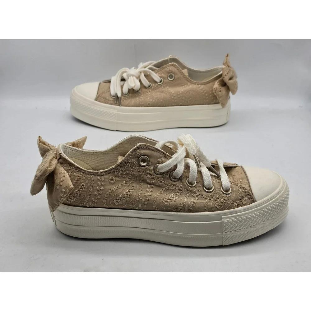 Converse‎ Chuck Taylor All Star Lift Low Bow Womens 7 Nutty Granola A10246C